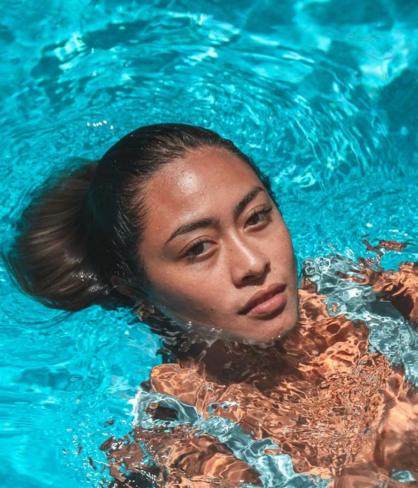 Person looking refreshed and energetic, with a calm expression.